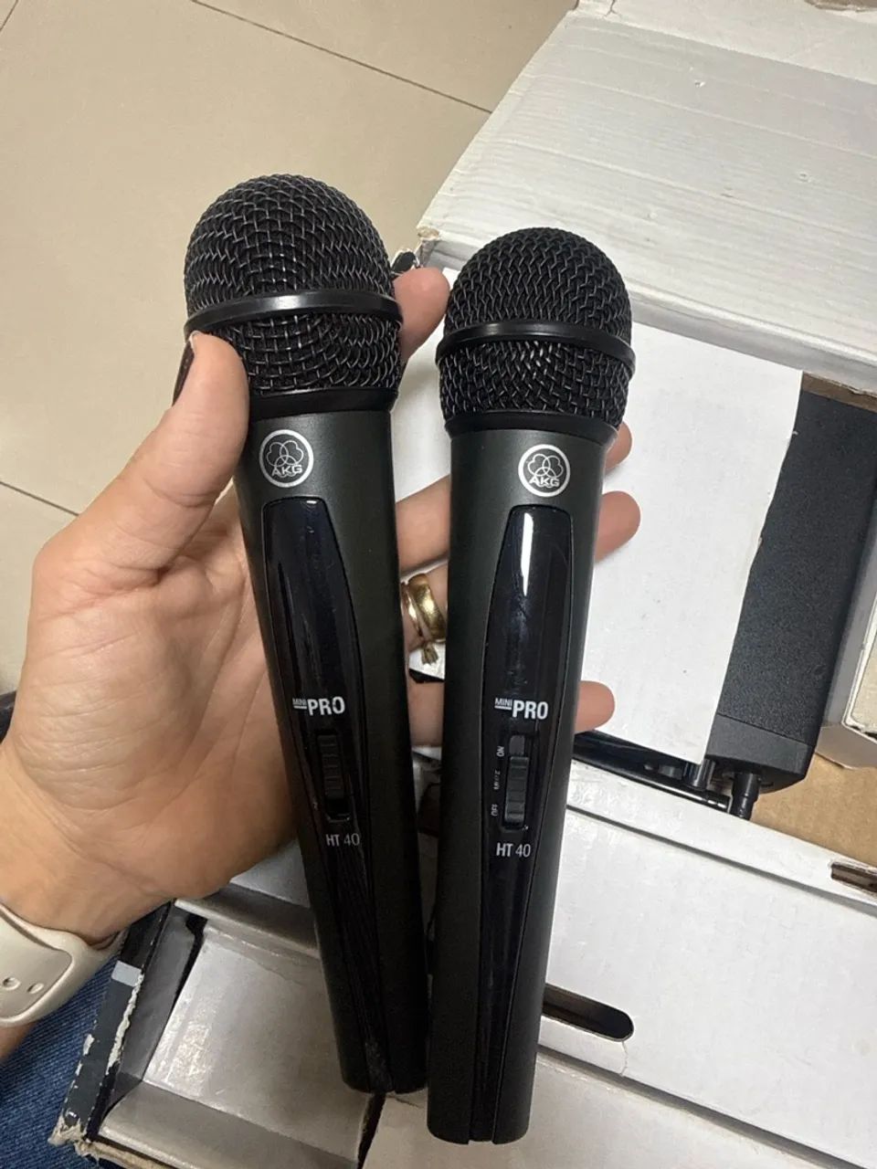 MICROFONE SEM FIO AKG WMS 40 PRO MINI 2 - DUPLO