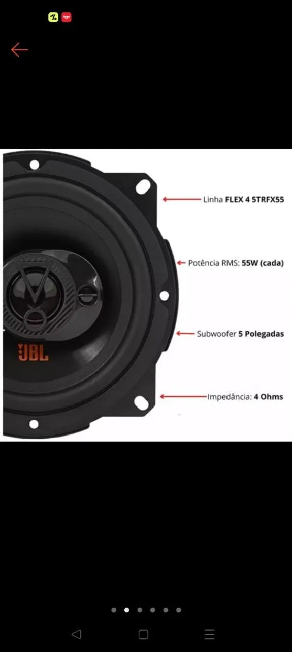 Fone JBL original um par 2 fone de 5 