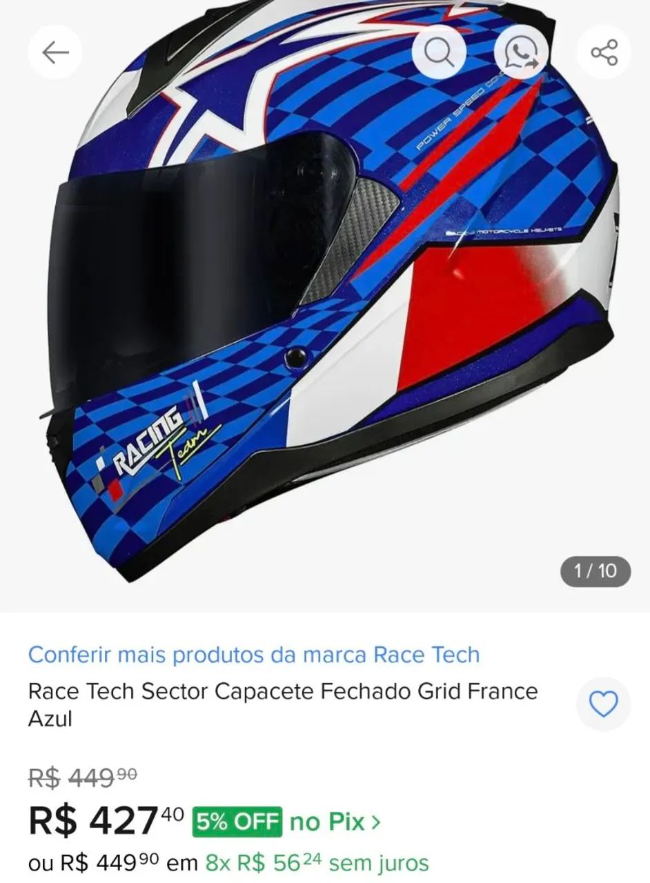 Capacete RACE TECH - Foto 2