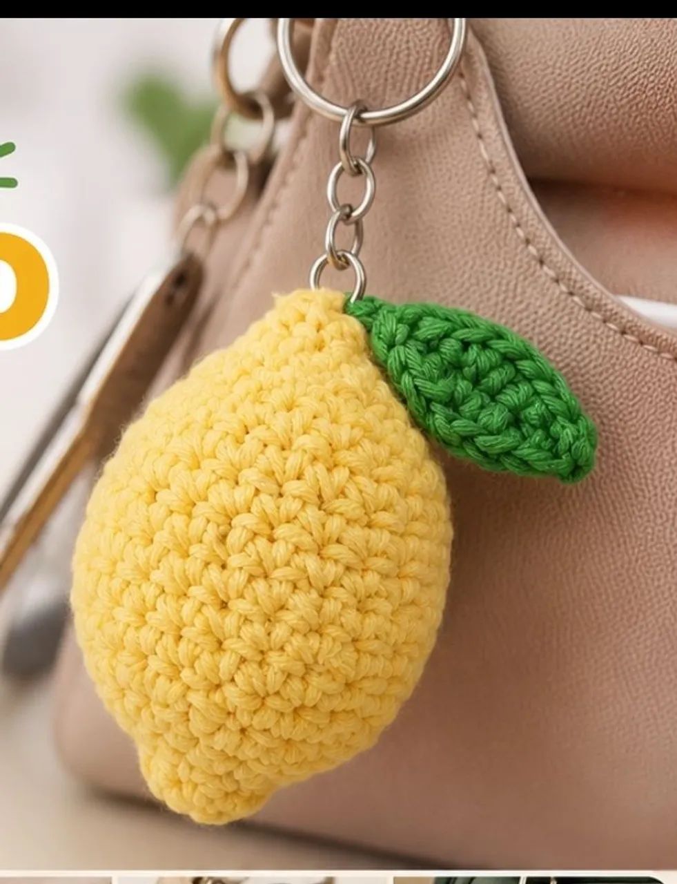 Chaveiro limão amigurumi  - Foto 2