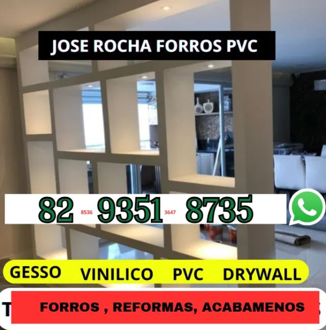 DIVISÓRIAS E GESSO - PLAQUINHAS, DRYWALL E REFORMAS