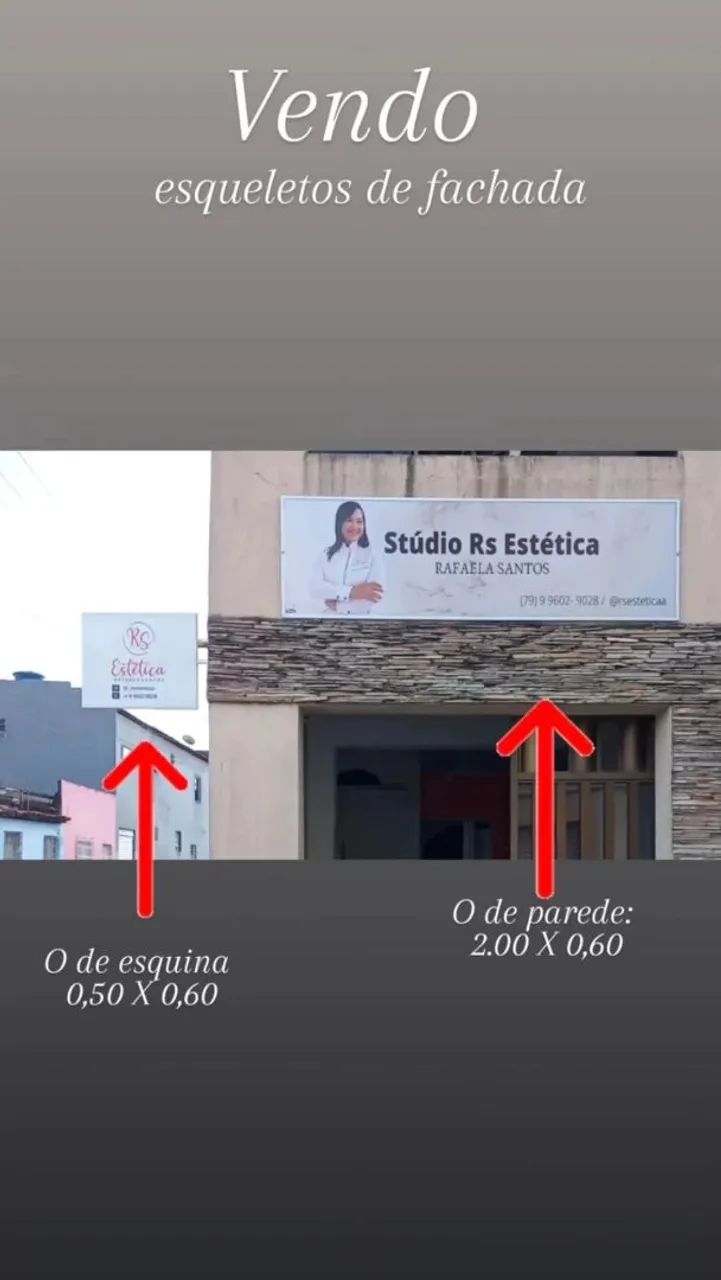 Esqueleto de fachada comercial 