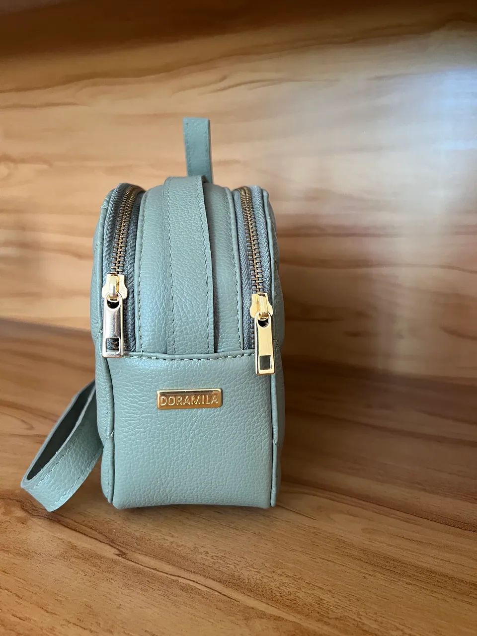 Bolsa Doramila Couro Legítimo Pistache Matelassê Transversal - Foto 4