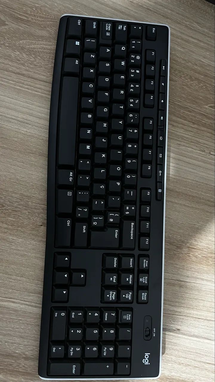 Teclado sem fio logitech + suporte notebook