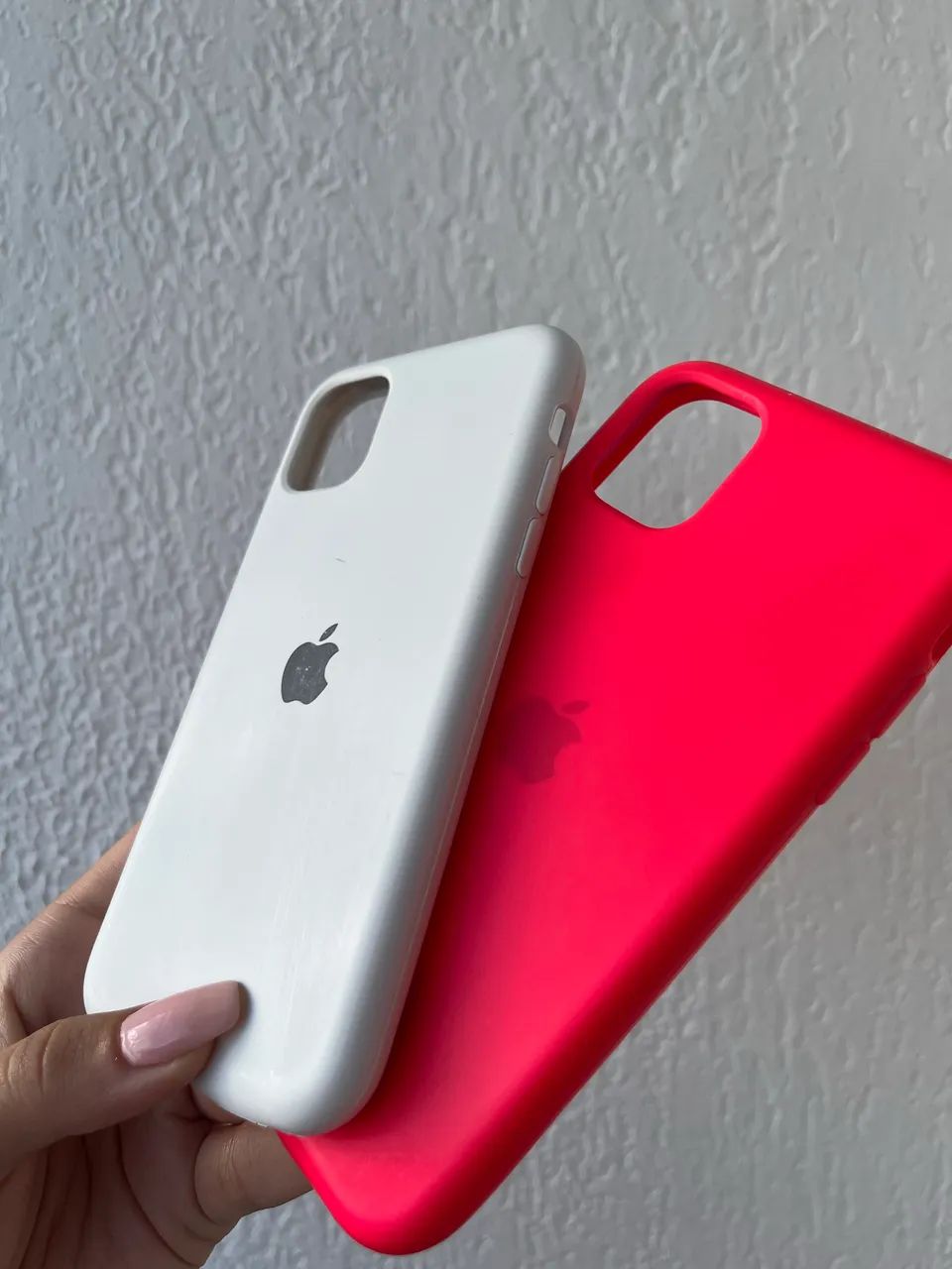 Kit com 2 capas para iPhone 11 (Branco e Rosa) - Foto 4