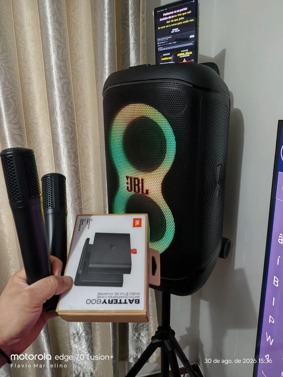 KIT COMPLETO KARAOKÊ JBL - Foto 4