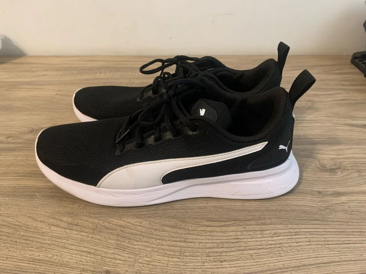 Tênis Puma Flyer Runner (Preto e Branco) USADO - Foto 3