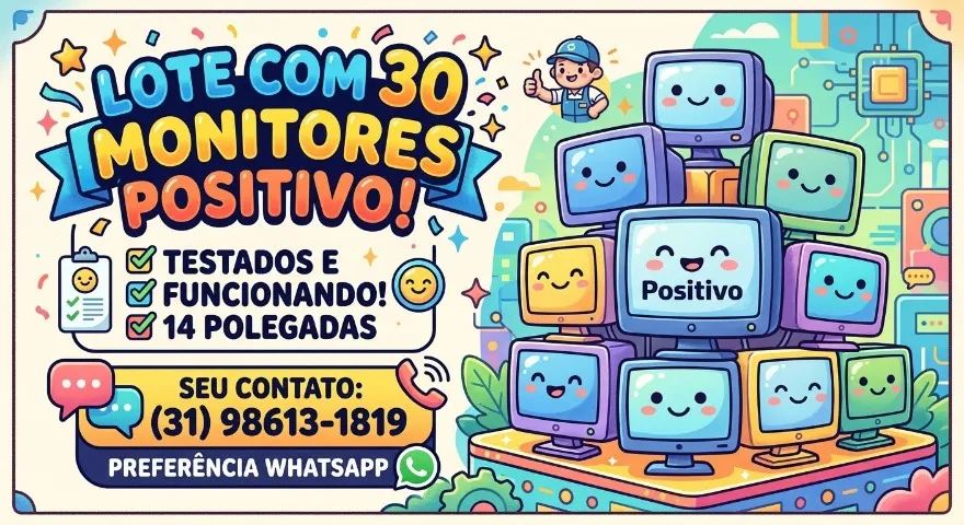 Lote com 30 monitores de 14 polegadas  - Foto 3