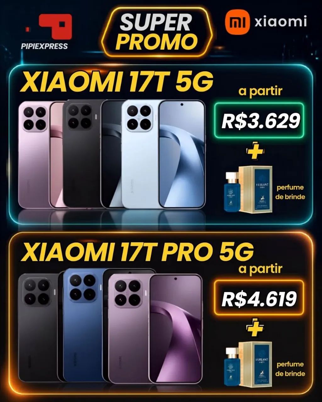 Xiaomi 17T e Xiaomi 17T Pro ! Preços incríveis. 