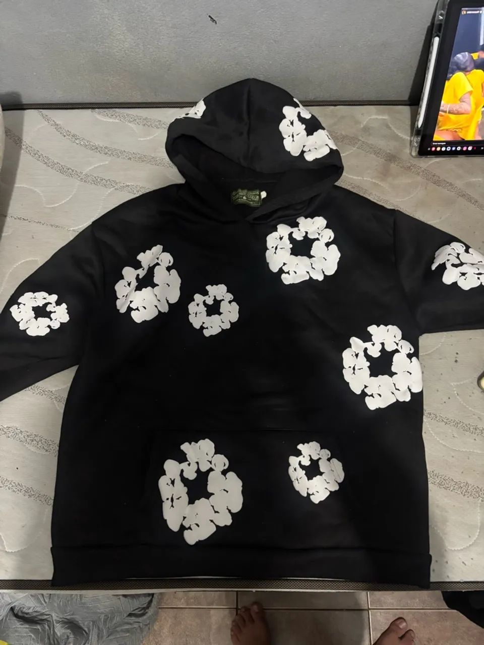 Casaco Denim tears preto e branco  - Foto 4