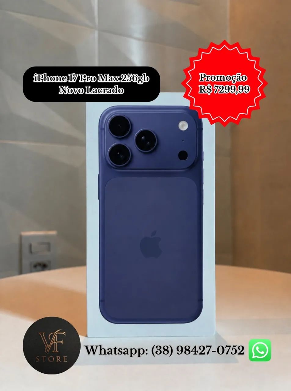 iPhone 17 Pro Max 256gb Azul - Lacrado