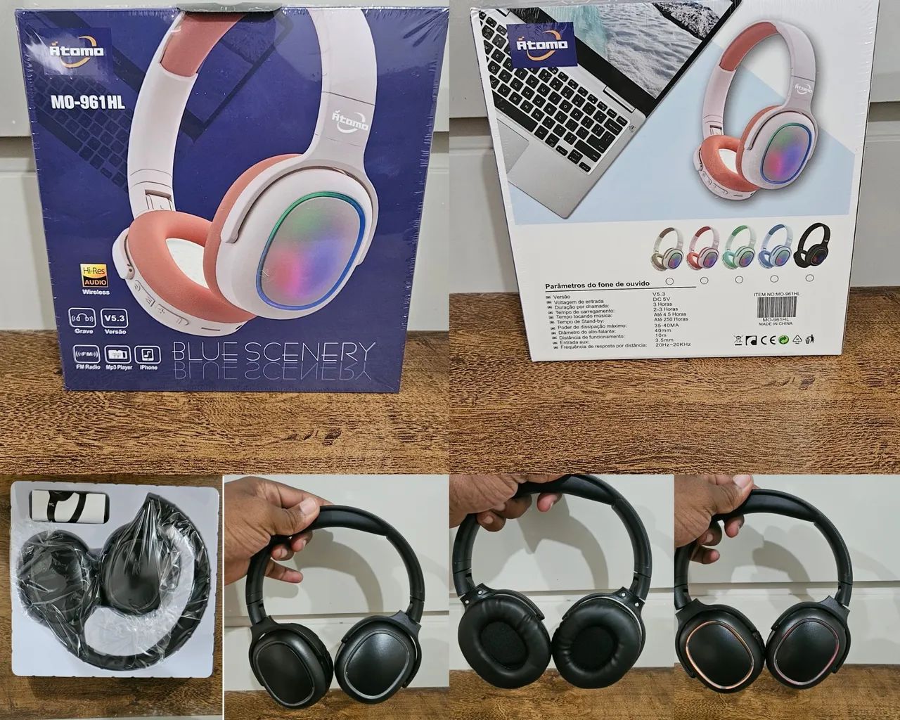 Fone de ouvido Bluetooth Átomo 