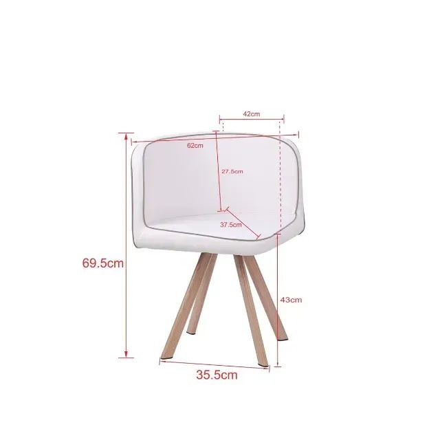 Conjunto Mesa de Jantar Pizza Branco 4 Cadeiras Just Home Collection - Foto 3
