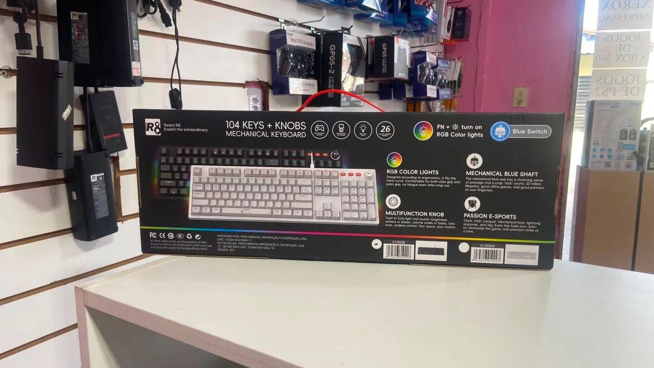 Teclado mecanico K1000 Gamer rgb e switch azul  - Foto 2