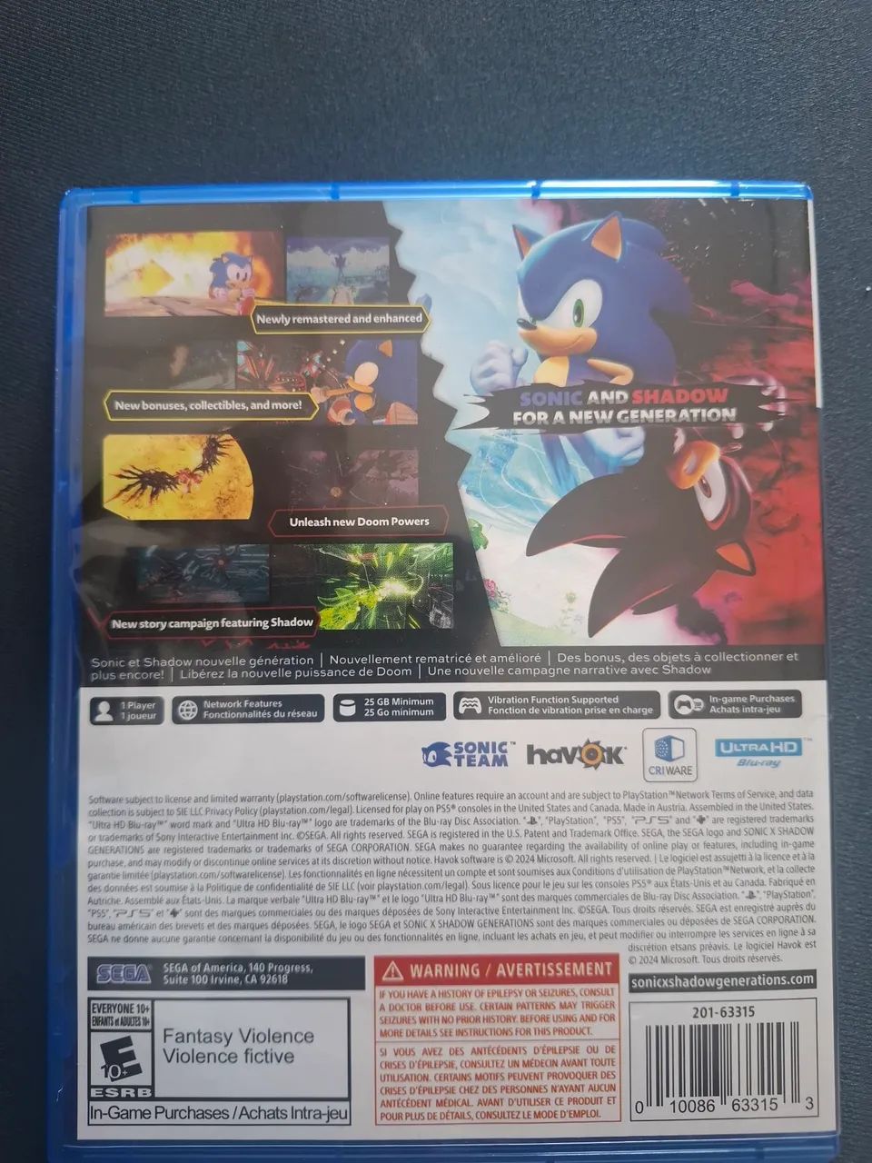 Sonic X Shadow Generations ps5  - Foto 2