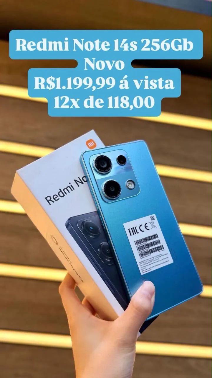 REDMI NOTE 14S 256GB NOVO!!