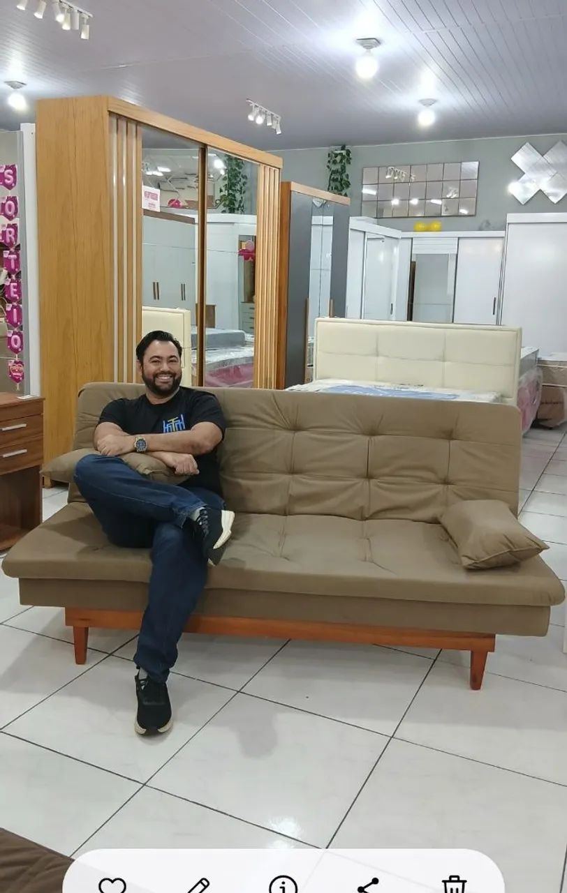 SOFA CAMA RECLINÁVEL COM 3 POSIÇÕES 