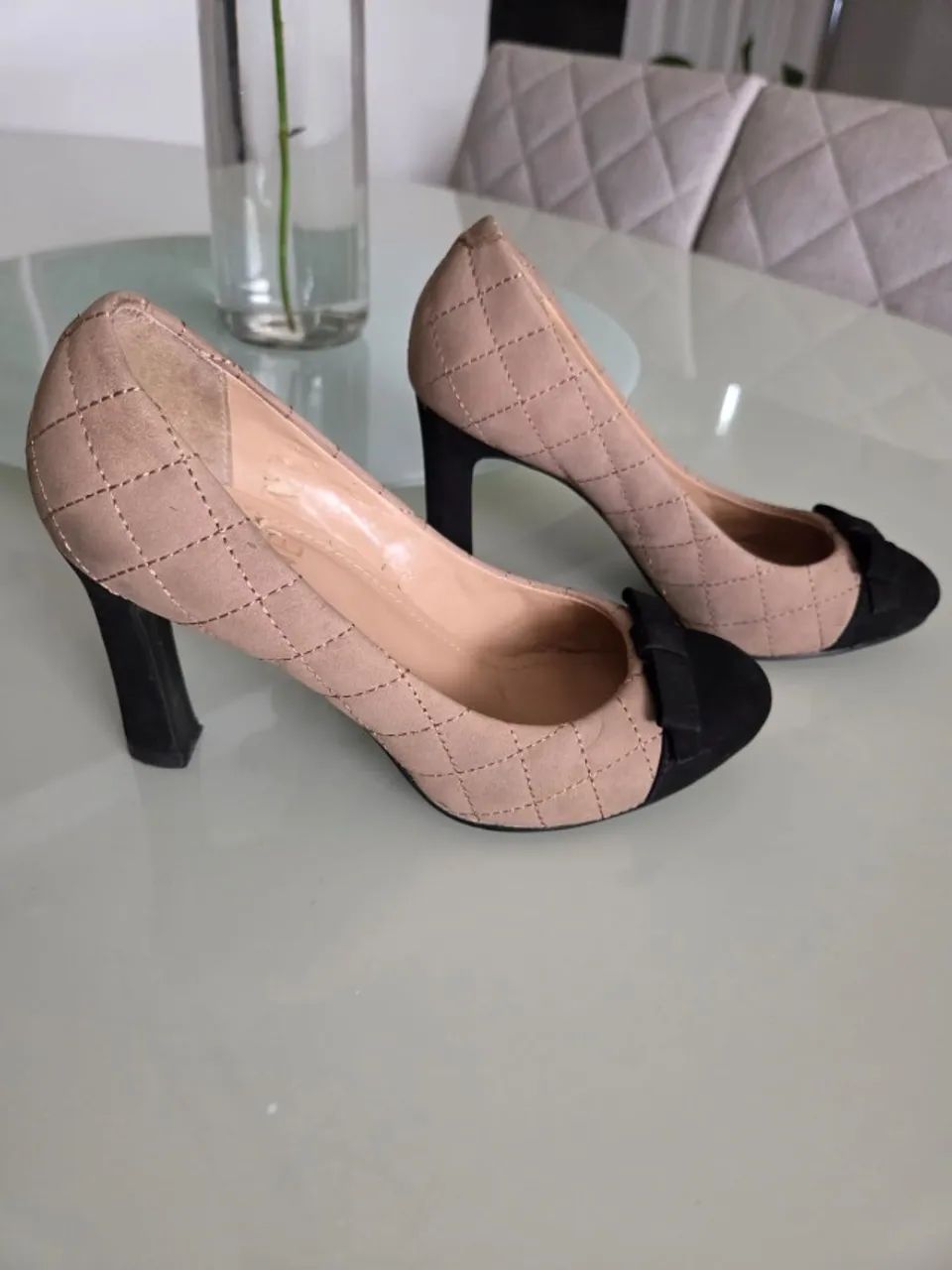 Scarpin nude e preto - Foto 2