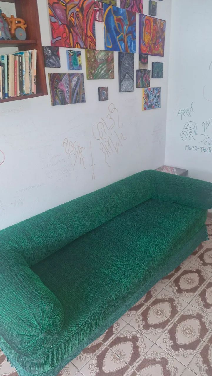 Rede, Sofá cama e 2 mantas - Foto 4