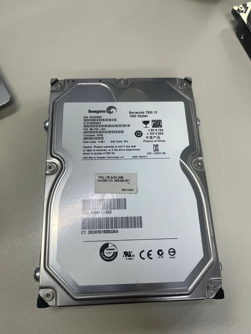 HD SEAGATE BARRACUDA 1TB