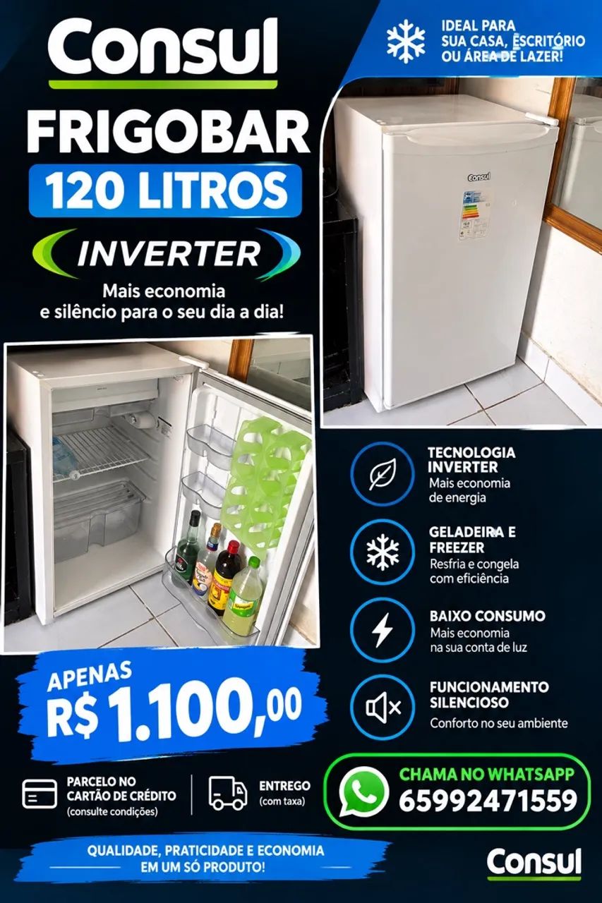 Frigobar cônsul inverter 120l