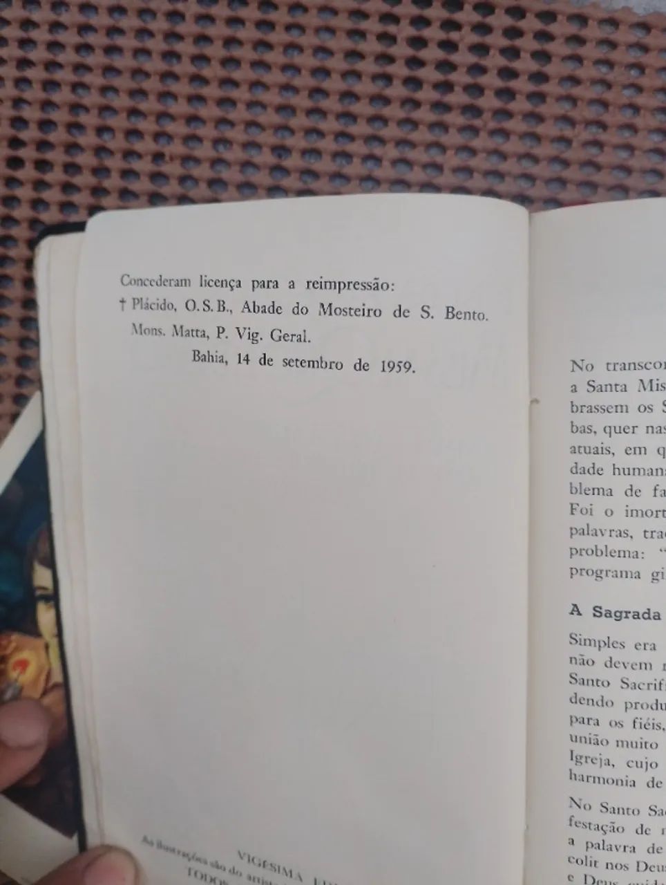 Missal quotidiano 1959 edição b   $200 - Foto 5