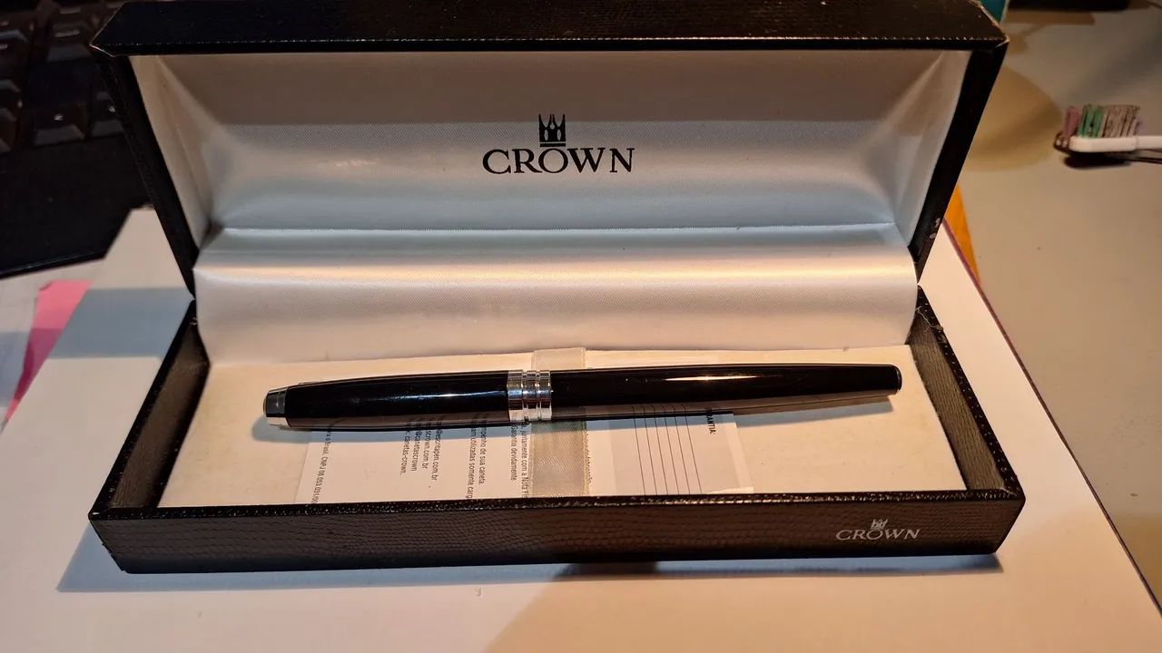 Caneta Crown Rollerball sem refil - Acompanha Case - Foto 2