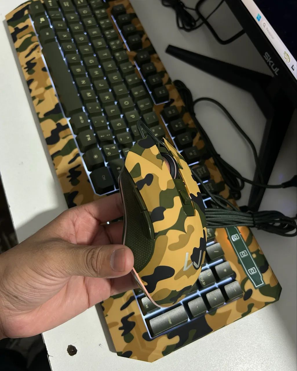 Kit Teclado e Mouse Gamer Kyler Warrior - Conexão Cabo USB 2.0  - Foto 3