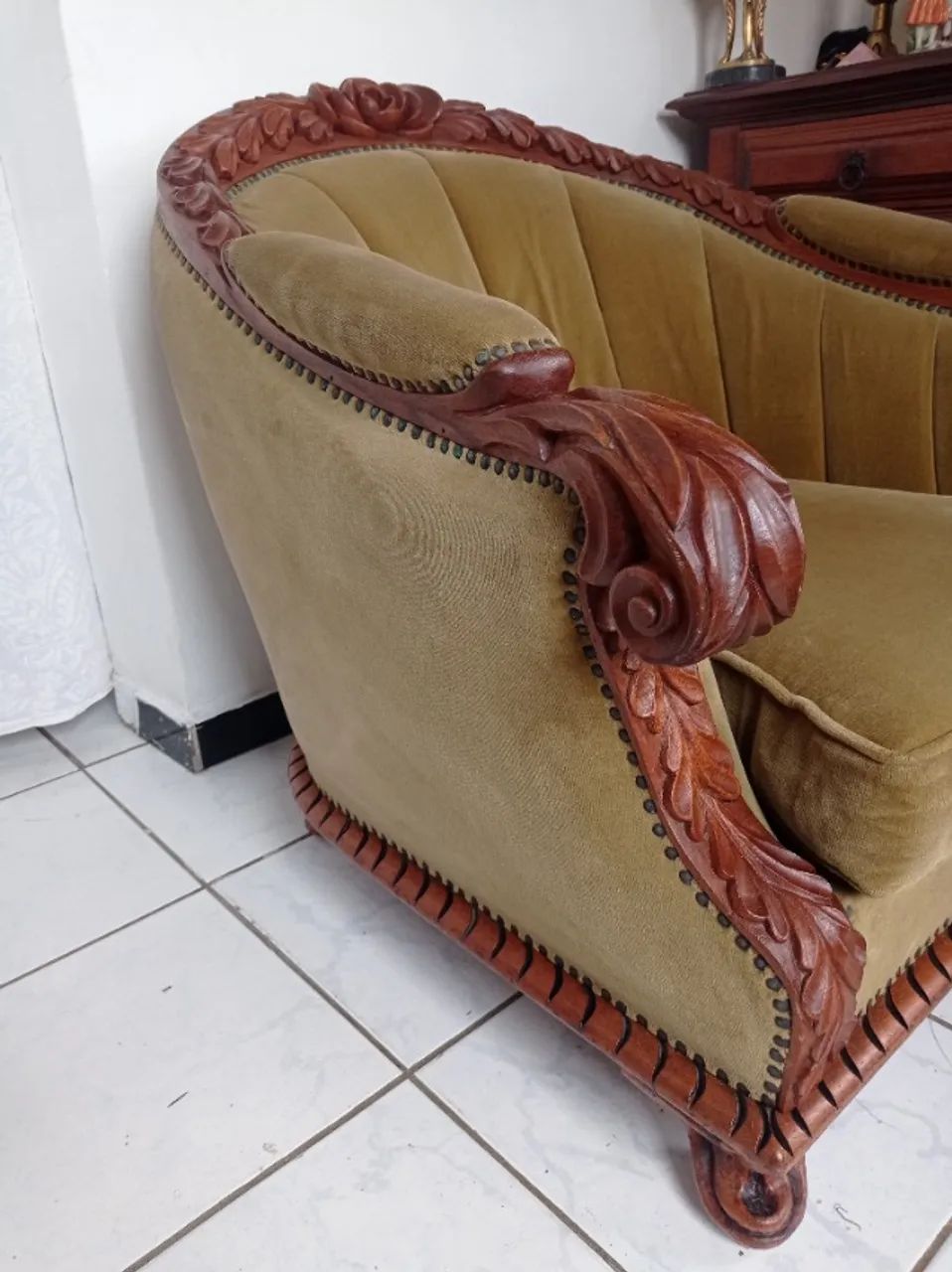 Par de Poltronas Trono Luxo Antiguidade - Foto 2