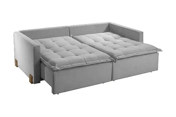 Sofá Cama Retrátil 2,60m Cuiabá Molas Bonnel r87 - Foto 2