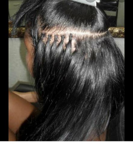 Colocao de Mega Hair com elastex