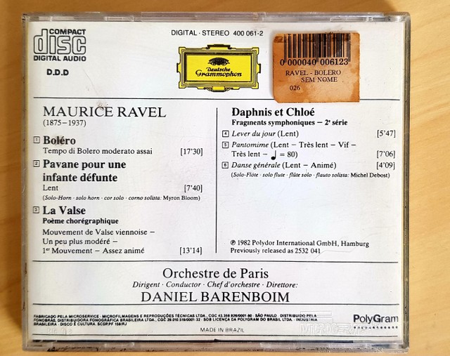 CD Ravel Bolero - Daniel Barenboim - Foto 3