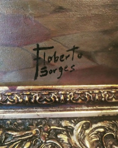 Quadro Antigo Assinado Floberto Borges - Foto 2