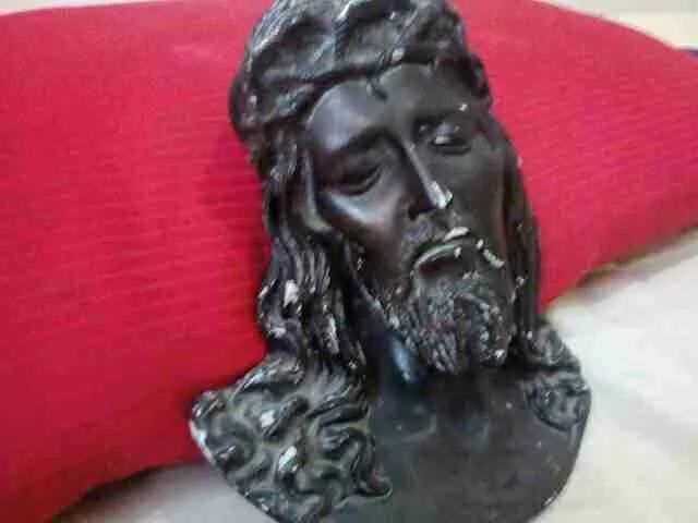 escultura antiga gesso do cristo  - Foto 4