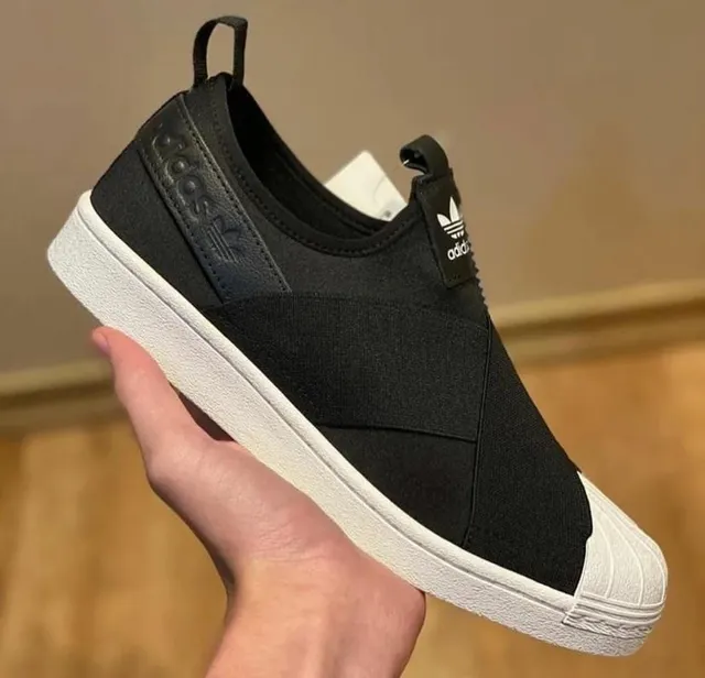 Tenis adidas Slip-on preto/branco