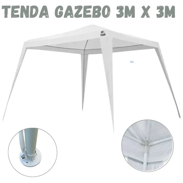 TENDA GAZEBO BARRACA DE PRAIA 3.00 X 3.00M | ESTRUTURA METÁLICA DESMONTÁVEL BELFIX - Foto 4