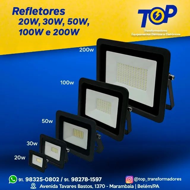 refletores de led para area externa