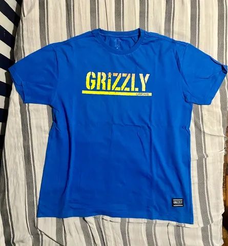 Camiseta Grizzly Stamp Fadeway Tee Azul - Foto 3