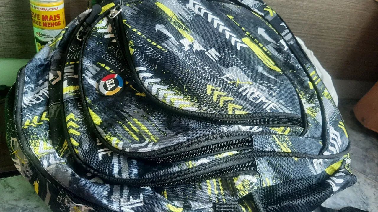 Mochila de Costas Masculina - Impressão Moderna - Foto 3