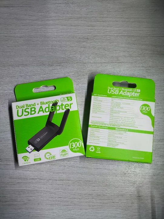 Adaptador Wifi 5G 1300Mbps/ Bluetooth 4.2 usb 3.0(Novo)