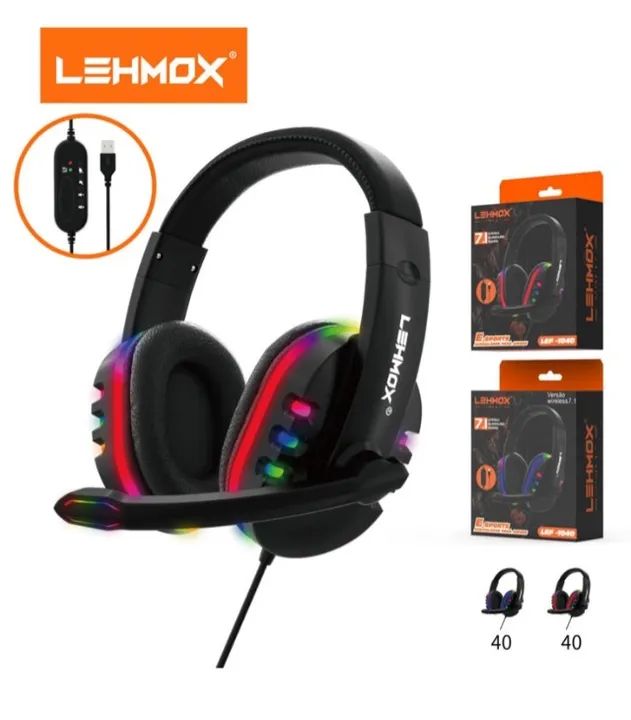 Fone De Ouvido Gamer Rgb Entrada Usb PC - Foto 3