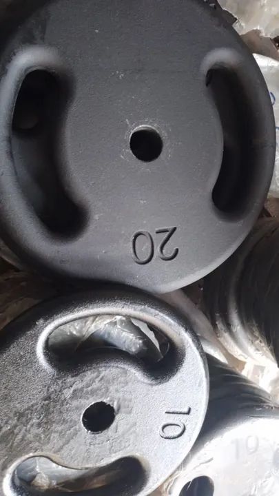 anilhas 20kg  15kg  10kg