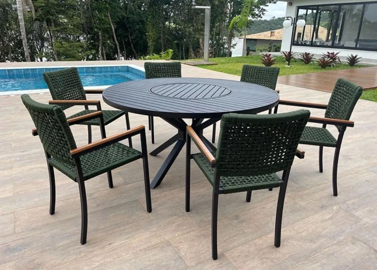 Conjunto de Mesa e Cadeiras para Jardim - Estilo Moderno