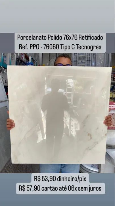 Porcelanato Polido 76x76 