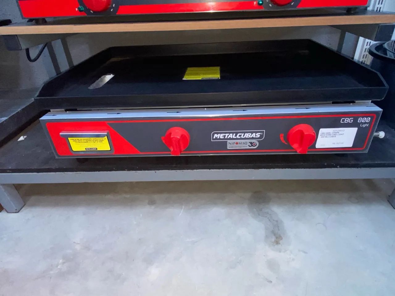CHAPA BIFETEIRA GÁS LIGHT CBG-800L - METALCUBAS  - Foto 2