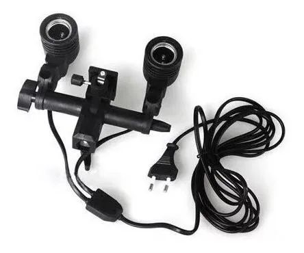 Kit Sombrinha Difusora Branca + Soquete Duplo E27 + Tripé<br> - Foto 4