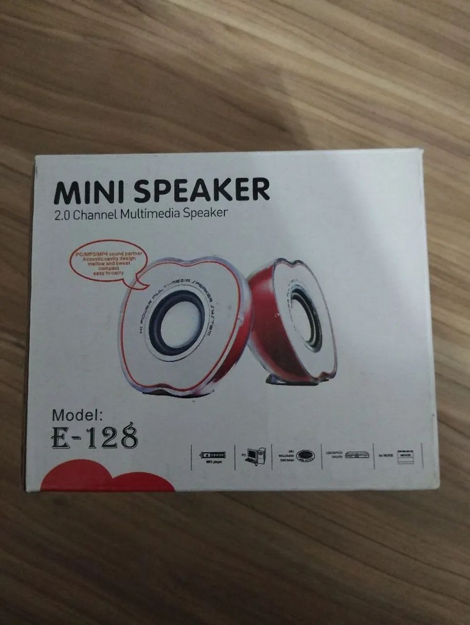 Mini Caixa de Som 2.0 Channel Multimedia Speaker E-128