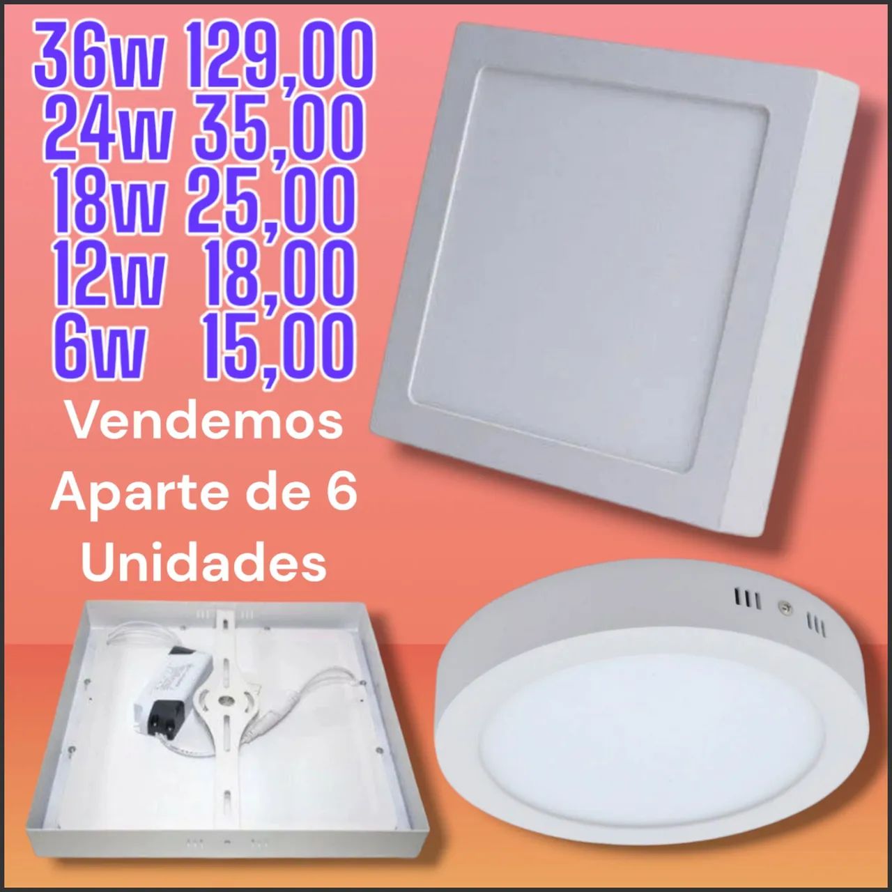 Luminária de led de sopre pó 