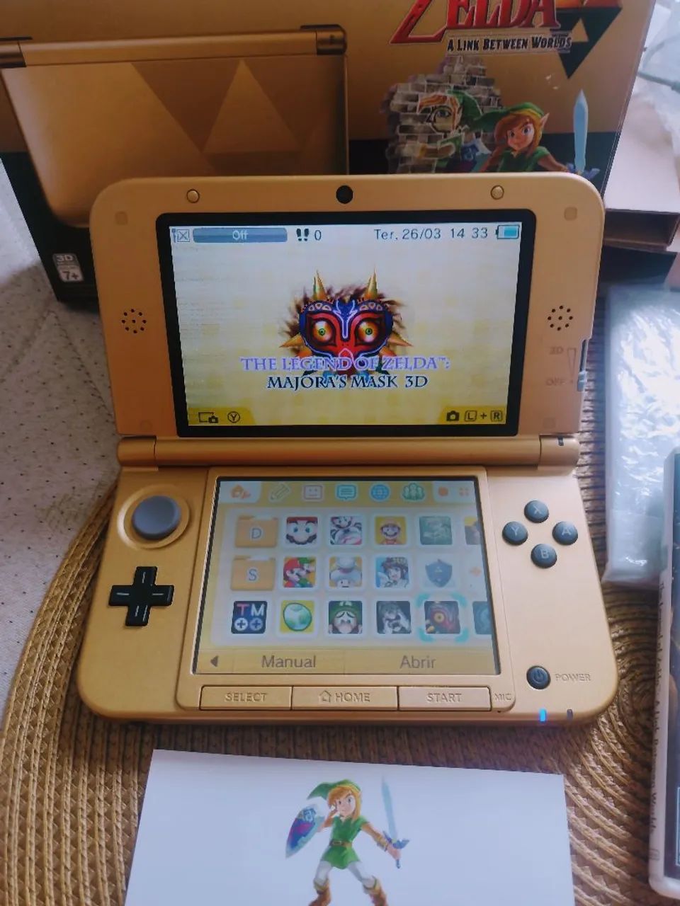 Nintendo 3ds XL edição Zelda (a link between worlds) - Consoles de