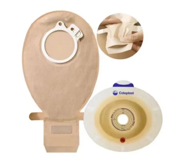 Bolsa de colostomia com placa